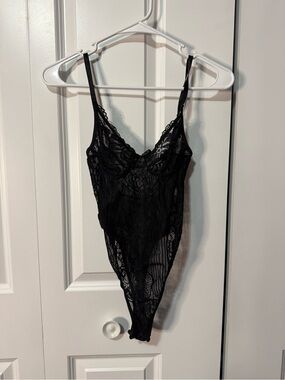 Black Lace Sheer Bodysuit